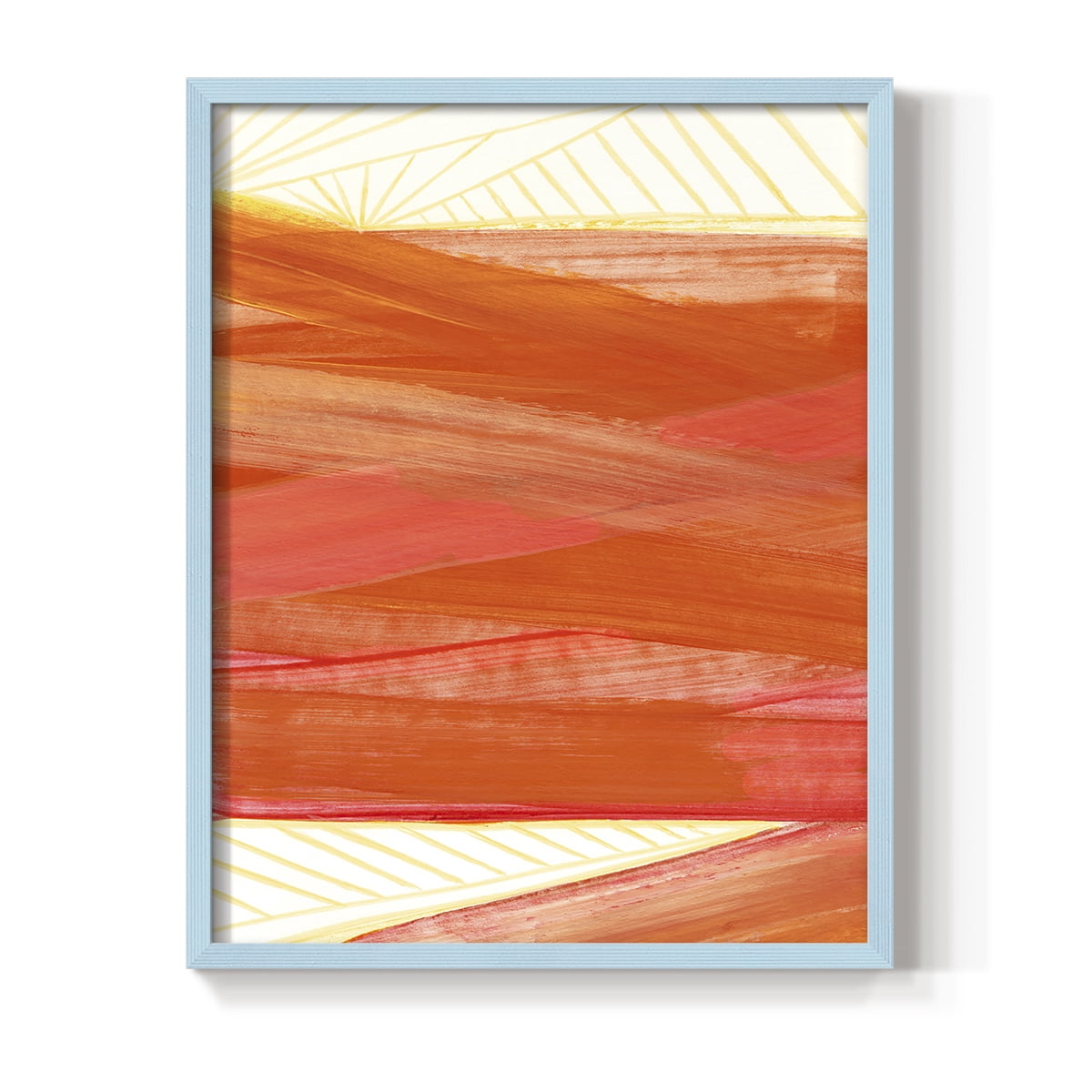 Warm Rays II Framed Print in Blue Solid Wood 11 x 14 Framed Print