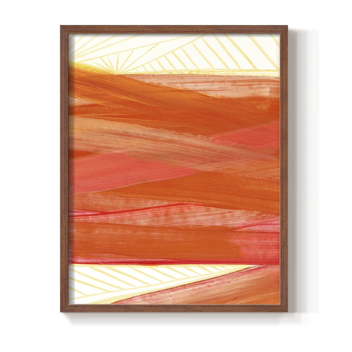Warm Rays II Framed Print in Brown Solid Wood 11 x 14 Framed Print