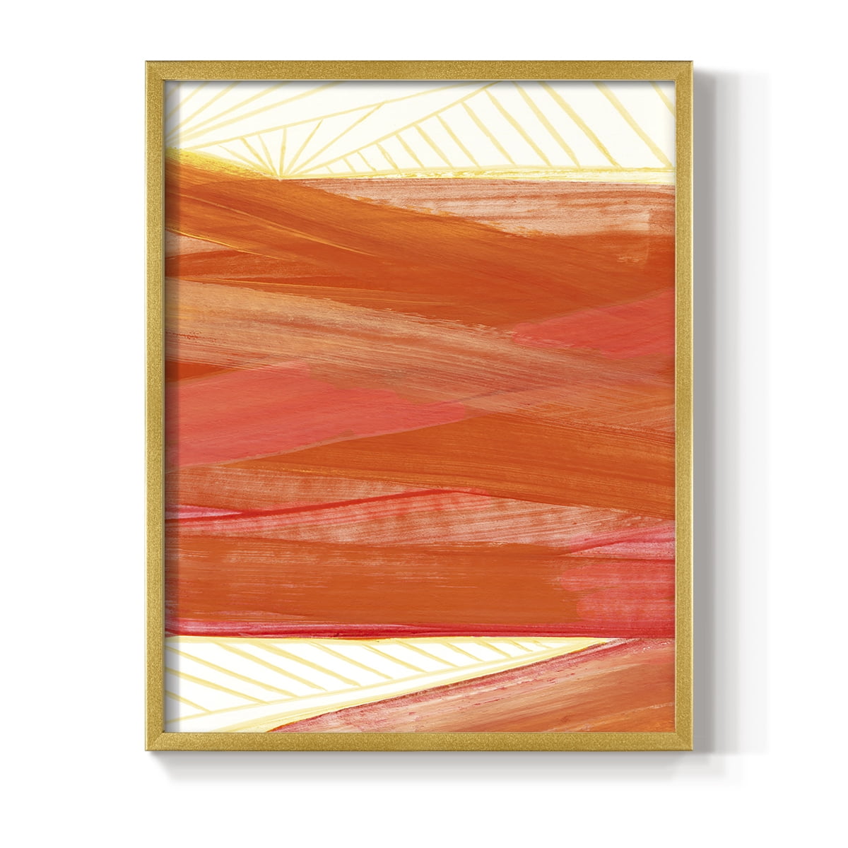 Warm Rays II Framed Print in Gold Solid Wood 11 x 14 Framed Print