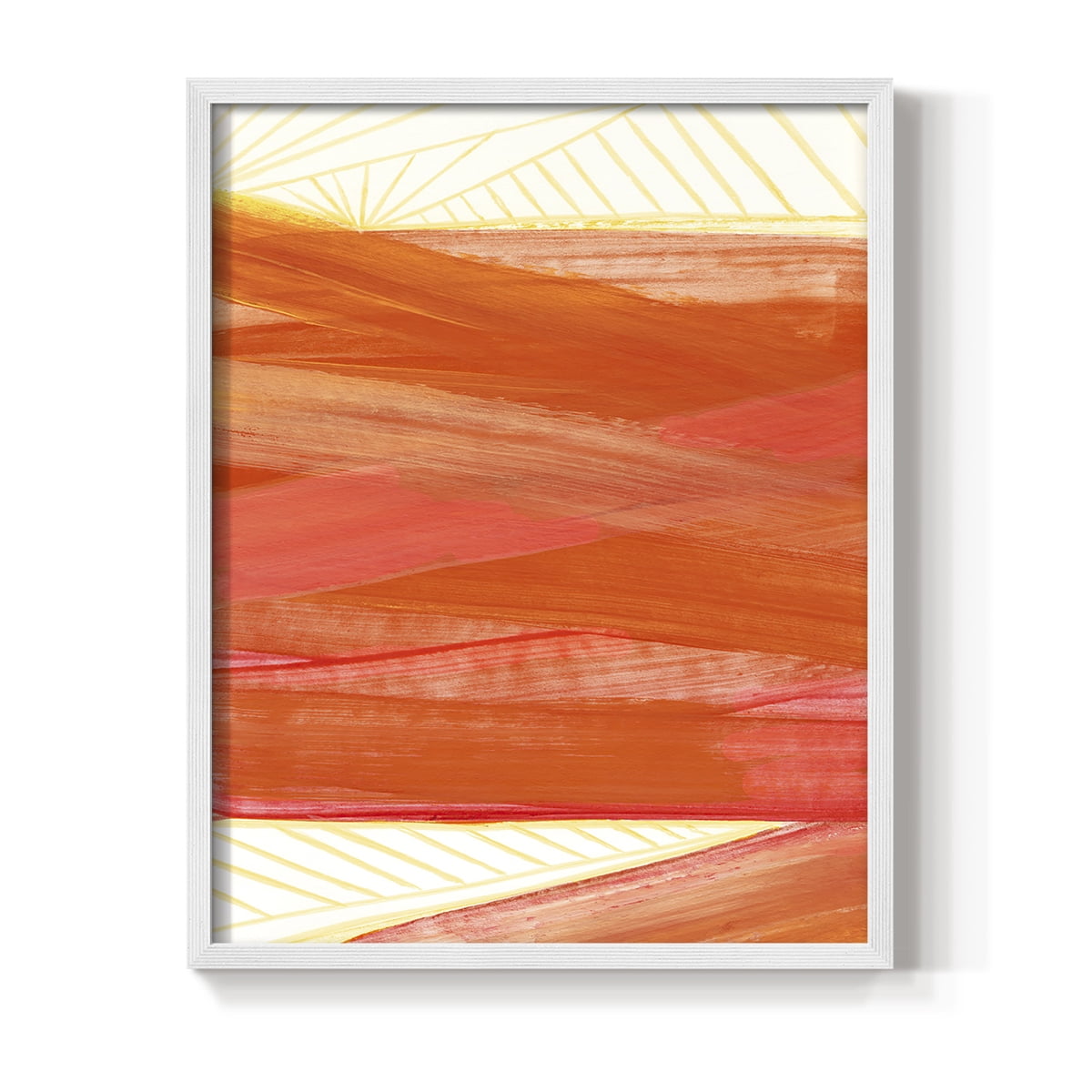 Warm Rays II Framed Print in White Solid Wood 8 x 10 Framed Print