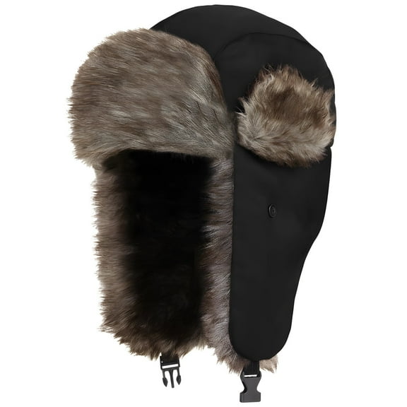 Warm Russian Trapper Hat, Trapper Winter Skiing Cap Women Men Windproof, Fits Head 22.8"–24", Trapper Furry Hat for Outdoor Winter Pilot Ski Hunting Cycling