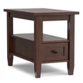 thumbnail image 1 of Simpli Home Warm Shaker 14 inch Wide Solid Wood Transitional Narrow Side Table in Russet Brown, 1 of 10