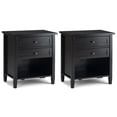 thumbnail image 1 of Warm Shaker 24 inch Solid Wood Transitional Night Stand in Hickory Brown (Set of 2), 1 of 6