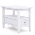 thumbnail image 1 of Simpli Home Warm Shaker Solid Wood 14 inch Wide Transitional Narrow Side Table in White, 1 of 5