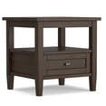 thumbnail image 1 of Simpli Home Warm Shaker Solid Wood 20 inch Wide Transitional End Table in Warm Walnut Brown, 1 of 12