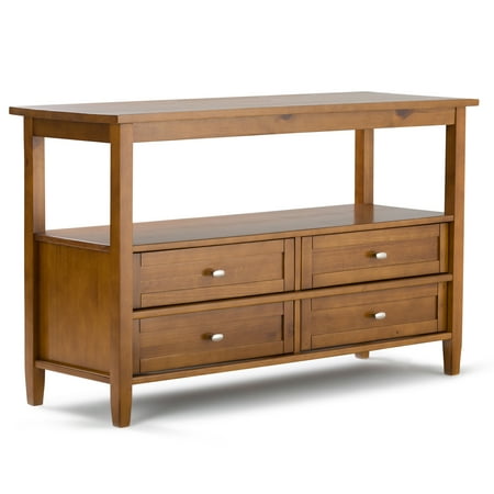 Simpli Home - Warm Shaker Console Sofa Table - Light Golden Brown