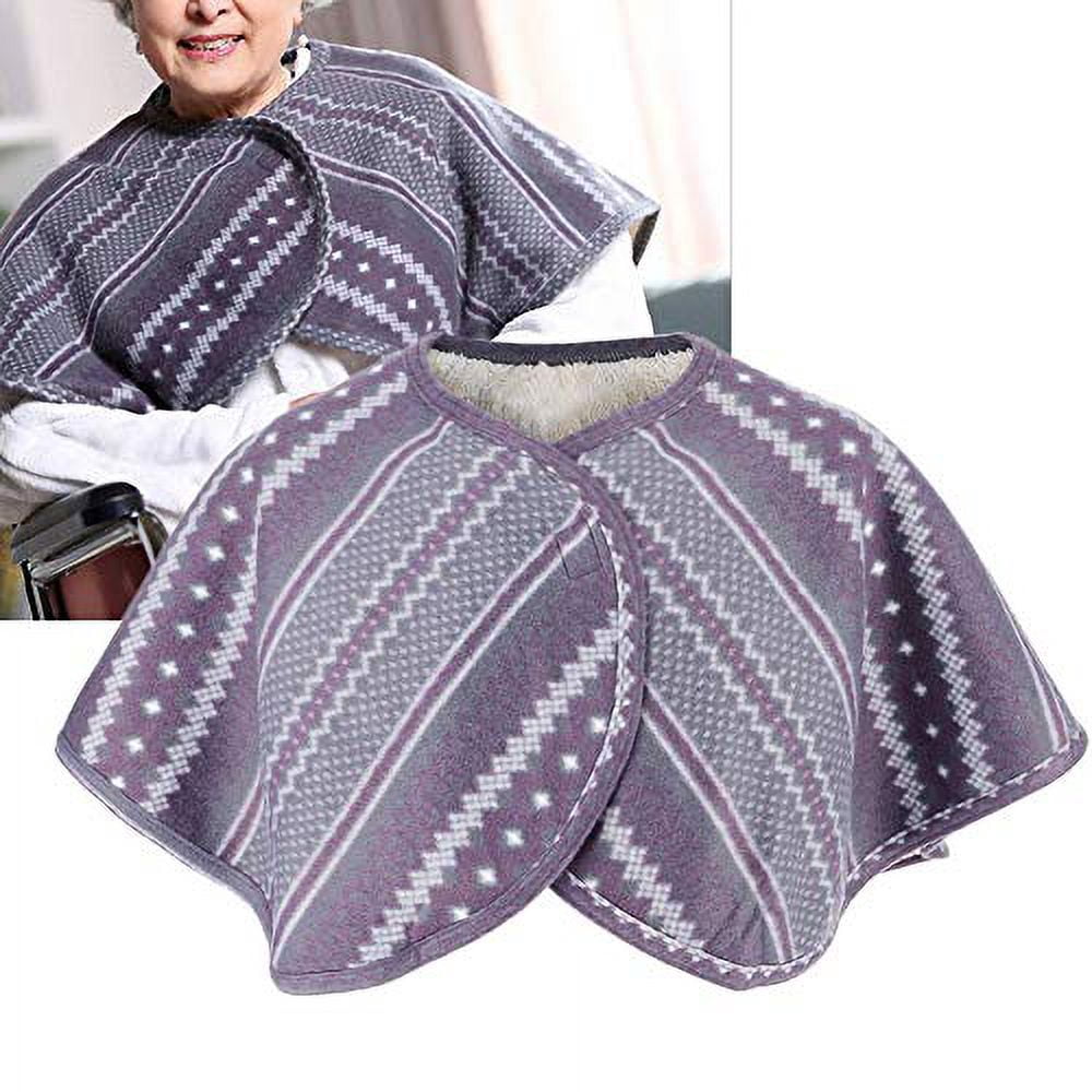 Warm Shawl, Warm Shoulder Shawl Cloak, 38 * 90CM Double Sided Shoulder Cloak Shoulder Heating Pad Neck Heating Pad Shoulder and Neck Warm Plush Cloak Shoulder Protective Shawl for