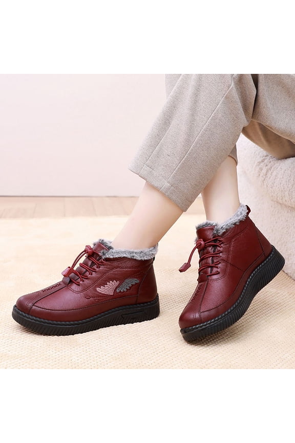 Warm Shoes For Women Elderly Females Soft Warm Winter Slip For Women Winter Walking Shoes For Women