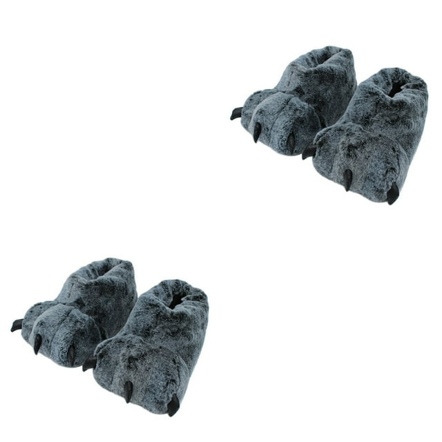 Warm Slippers Indoor Plush Footwear Cartoon Paw Shoes Animal Claw ...