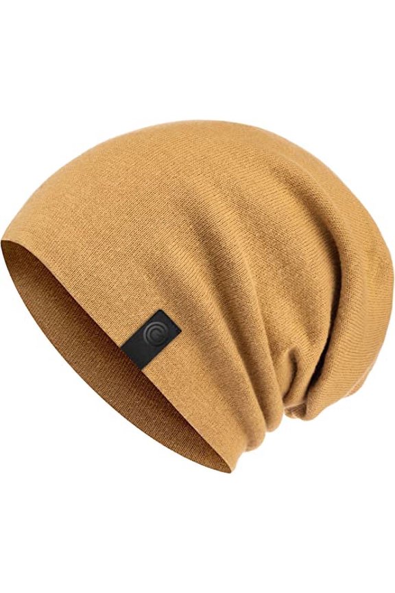 Warm Slouchy Beanie Hat - Deliciously Soft Daily Beanie in Fine Knit - 100% Cotton