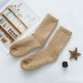 thumbnail image 1 of Warm Socks for Men,Thick Socks,Extra Thick Rabbit Wool Socks Thickened Terry Socks Men'S Winter Mid-Calf Socks,Thick Winter Hiking Socks,Warm Breathable Crew Mens Socks(Khaki), 1 of 7