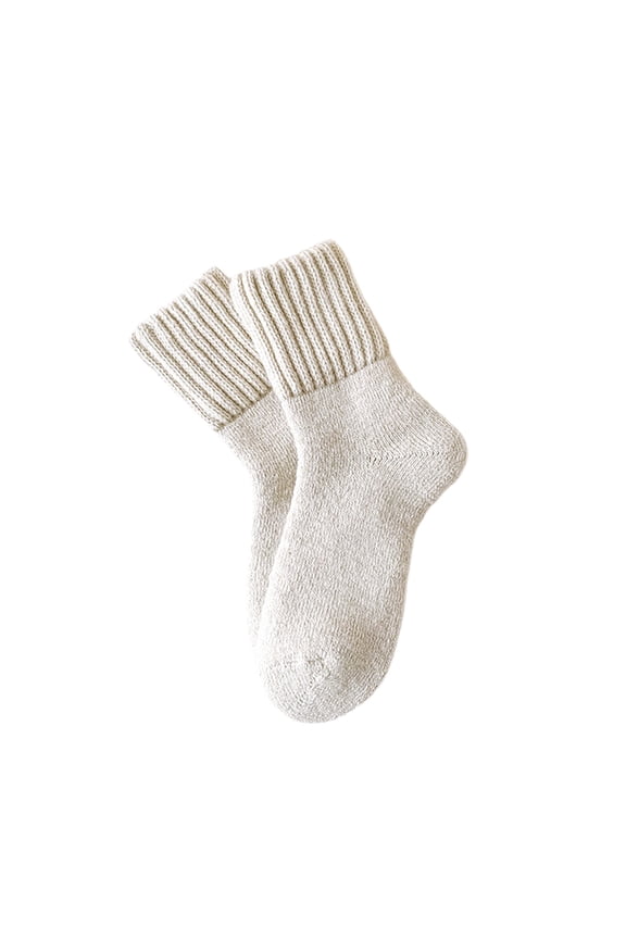Warm Socks for Women,Womens Solid Mid Calf Socks,Womens Solid Mid Calf Socks,Casual Soft Comfy Warm Socks For Fall & Winter,Cotton Knit Mid Calf Socks,Women Fuzzy Socks,Soft Warm Gift(Beige)