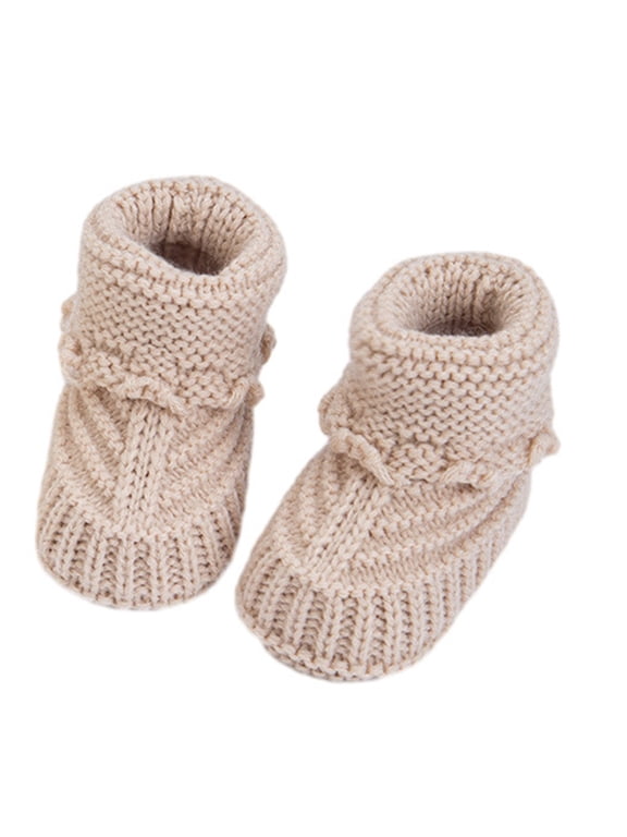 Warm & Soft Baby Booties for Newborns Knit First Walkers Soft Infant Shoes for Boy & Girls Perfect for Any Outfit