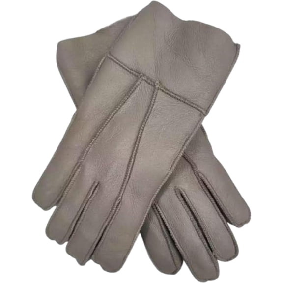Warm Soft Lined Gloves with Extended Cuff, Thickened Fleece-Lined Wrist Cuff Shields Gloves, Outdoor Windproof Riding