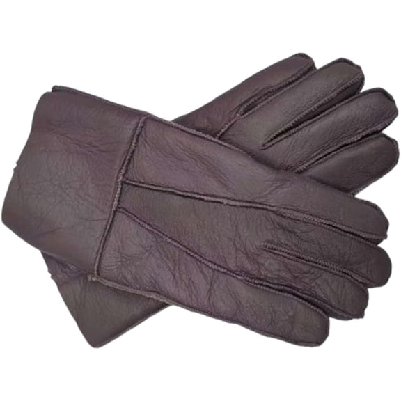 Warm Soft Lined Gloves with Extended Cuff, Thickened Fleece-Lined Wrist Cuff Shields Gloves, Outdoor Windproof Riding