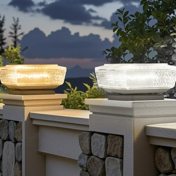 Warm Solar Pole Light, IP Sixty-Five Waterproof Villa Garden Fence Lamp with Chinese-Style Pillars, Outdoor Courtyard Illumination, Professional Grade Maintenance, Single Piece