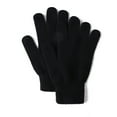 thumbnail image 1 of Warm Solid Color Gloves, Cold Resistant Knitted Gloves, Unisex Cycling Gloves Black One Size, 1 of 3
