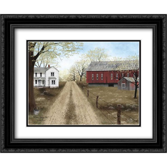 Warm Spring Day 2x Matted 24x20 Black Ornate Framed Art Print by Jacobs, Billy