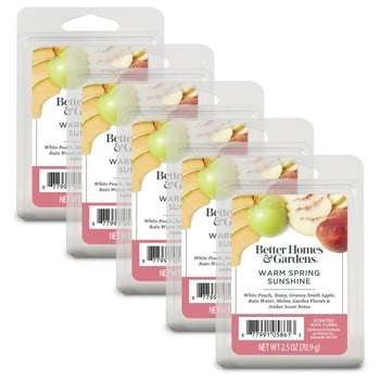 Warm Spring Sunshine Scented Wax Melts, Better Homes & Gardens, 2.5 oz (5-Pack)