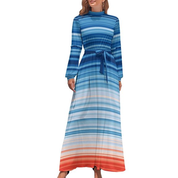 Warm Stripes Clothing Quaschning Scientists for Future Long Dress clothes for women