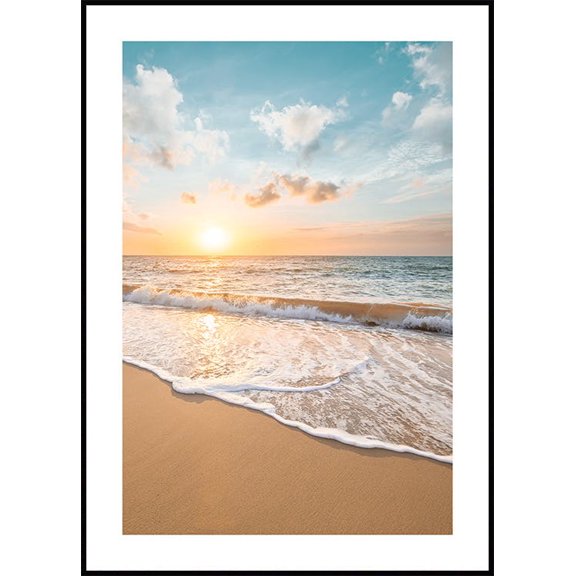 Warm Sunset Poster Wall Art, Modern Wall Decor For Living Room Bedroom, 24x36 UNFRAMED