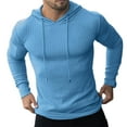thumbnail image 1 of Warm Sweaters for Men Knitted Long Sleeved Hooded Top Pullover Jacket Casual Solid Color Men's Loose Breathable Fall Winter Warm Breathable Pullover Trendy Baggy Soft Comfortable Sweater, 1 of 4