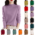thumbnail image 1 of Warm Sweaters for Women Long Sleeve Crew Neck Classic Soft Pullover Sweater Loose Casual Fall Winter, 1 of 9