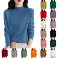 thumbnail image 1 of Warm Sweaters for Women Long Sleeve Crew Neck Classic Soft Pullover Sweater Loose Casual Fall Winter, 1 of 8