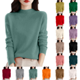 thumbnail image 1 of Warm Sweaters for Women Long Sleeve Crew Neck Classic Soft Pullover Sweater Loose Casual Fall Winter, 1 of 8