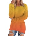 thumbnail image 1 of Warm Sweaters for Women, Yigetop Womens Casual Solid Long Sleeve Jumper Sweaters Blouse Features Baggy Sweaters for Women orange XL, 1 of 1