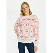 LICENSE Women's Teddy Bear Graphic Fleece Sweatshirt, Sizes XXS-XXL