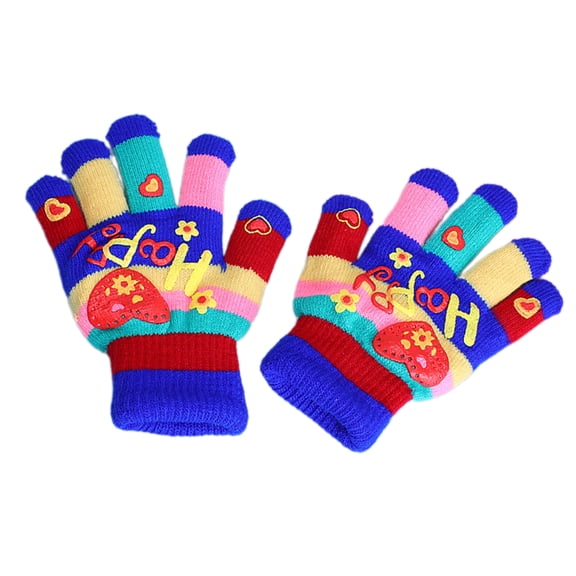 Warm Thermal Gloves for Girl Boy Gloves Stylish Heart Full FInger Winter Outdoor Gloves for Children Thicken Mitten