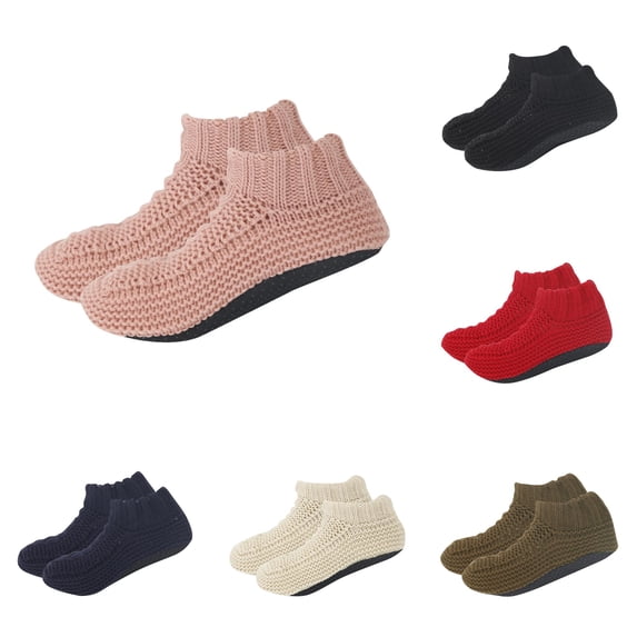Warm Thermal Indoor Slipper Socks For Adults Grip Winter Footwear Cozy Home Floor Comfort Wear With Thick Cold Weather Relaxation Daily Casual Knitted Autumn