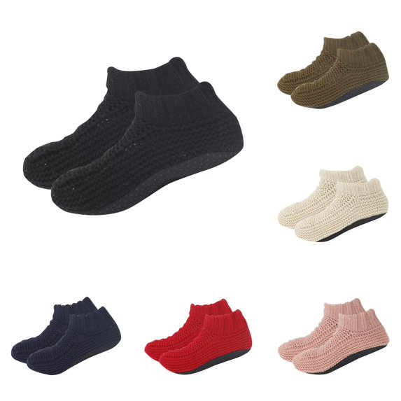 Warm Thermal Indoor Slipper Socks For Adults Grip Winter Footwear Cozy Home Floor Comfort Wear With Thick Cold Weather Relaxation Daily Casual Knitted Autumn