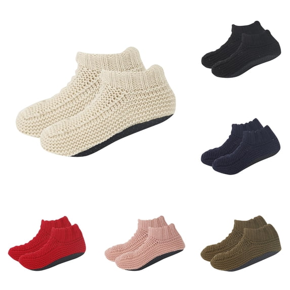Warm Thermal Indoor Slipper Socks For Adults Grip Winter Footwear Cozy Home Floor Comfort Wear With Thick Cold Weather Relaxation Daily Casual Knitted Autumn