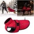 thumbnail image 1 of Warm Thermal Quilted Dog Coat With Fleece Lining, Adjustable Bands Outdoor Pet Apparel, Cozy Fleece Jacket For Winter Walks, 1 of 7