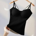 thumbnail image 1 of Warm Thermal Tank Top for Women Spaghetti Straps Camisole Fleece Lined Camisole Underwear Vest Black XXL, 1 of 6
