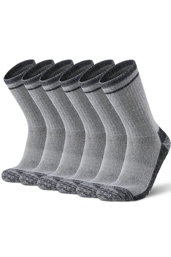 Warm Thermal Wool Socks (3 Pairs) for Men Women, Soft Comfortable Winter Crew Socks, Cold Weather Hiking & Everyday Socks