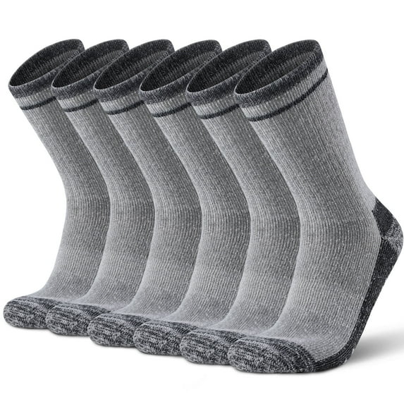 Warm Thermal Wool Socks (3 Pairs) for Men Women, Soft Comfortable Winter Crew Socks, Cold Weather Hiking & Everyday Socks