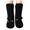 thumbnail image 1 of Warm Thick Knee High Socks for Women - Plush Fuzzy Sleeping Socks, Cozy Floor Slipper Socks with Soft Lining, Winter Home Lounge Boot Socks for Cold Weather Indoor Wear Black, 1 of 3