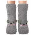 thumbnail image 1 of Warm Thick Knee High Socks for Women - Plush Fuzzy Sleeping Socks, Cozy Floor Slipper Socks with Soft Lining, Winter Home Lounge Boot Socks for Cold Weather Indoor Wear Gray, 1 of 2