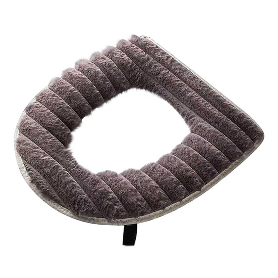Warm Thicken Toilet Seat Cover with Zipper & Velvet Belt – Winter-insulated Bathtub Cover for Household Bathroom Comfort and Hygiene