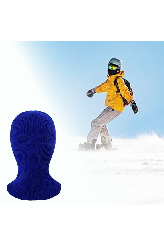 Warm Three-Hole Knitted Face for Outdoor Activities, Multifunctional Ski Cycling Wrap with Warmth and Foldable Design for All Ages