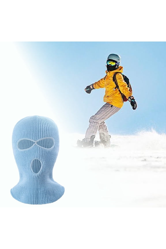 Warm Three Hole Knitted Funny Ski Wrap 39cm Universal Size Can Be As Ski Cycling Painter Mens Baseball Cap with Subtle Mens Ski Two in Protective Scarf Chief Hat Football Snowmobile Neck Warmer Neck