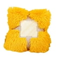 thumbnail image 1 of Warm Throw Blanket Soft and Cozy 51x63 Inches Yellow Lightweight Flannel Fleece for Bed Couch All Seasons Gift Idea, 1 of 5