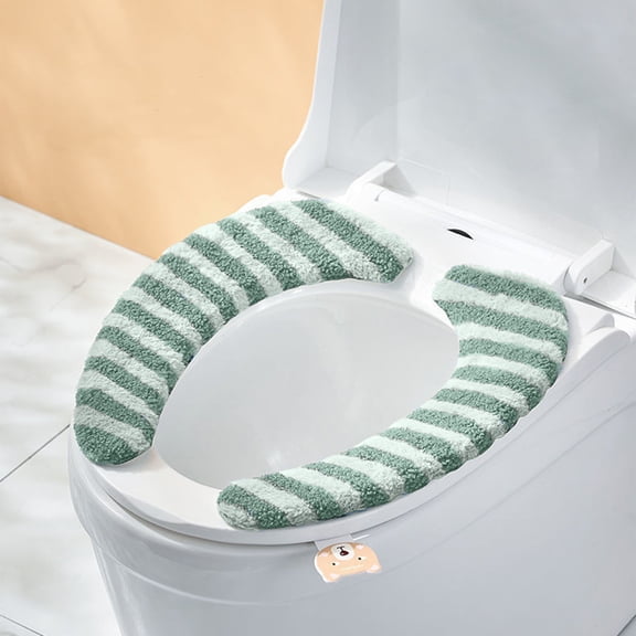 Warm Toilet Seat Cover, Toilet Seat Cushion Fall And Winter Thickened Thermal Insulation Toilet Seat Paste Paste Type Toilet Seat Universal Toilet Seat A Set Of Two Piece Up to 65% off