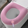 thumbnail image 1 of Warm Toilet Seat Cushion Heater Pad, Soft Polyester Fiber Bathroom Toilet Lid Cover, Non-Slip Waterproof Mat for Home, Office, RV, Travel, Comfortable Washable Toilet Seat Cover for Winter, 1 of 6