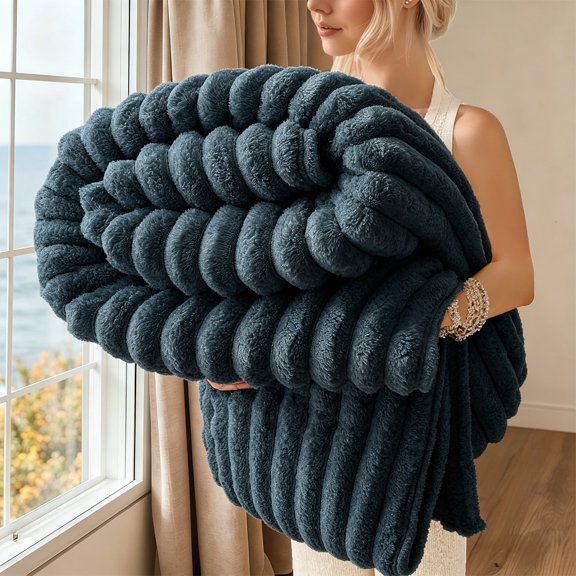 Warm & Ultra-Soft Microfleece Blanket | Simple Solid Style - Perfect as a Light Comforter or Decorative Accessory for Home, Office, and Bed