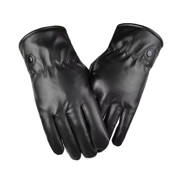 Warm Velvet PU Leather Gloves for Riding Motorcycles Or Outdoor Activities