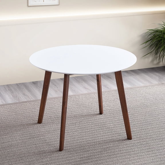 Warm Walnut - Hued Solid Wood Legs | Create a Refined Dining Atmosphere | Experience Long - lasting Table Durability
